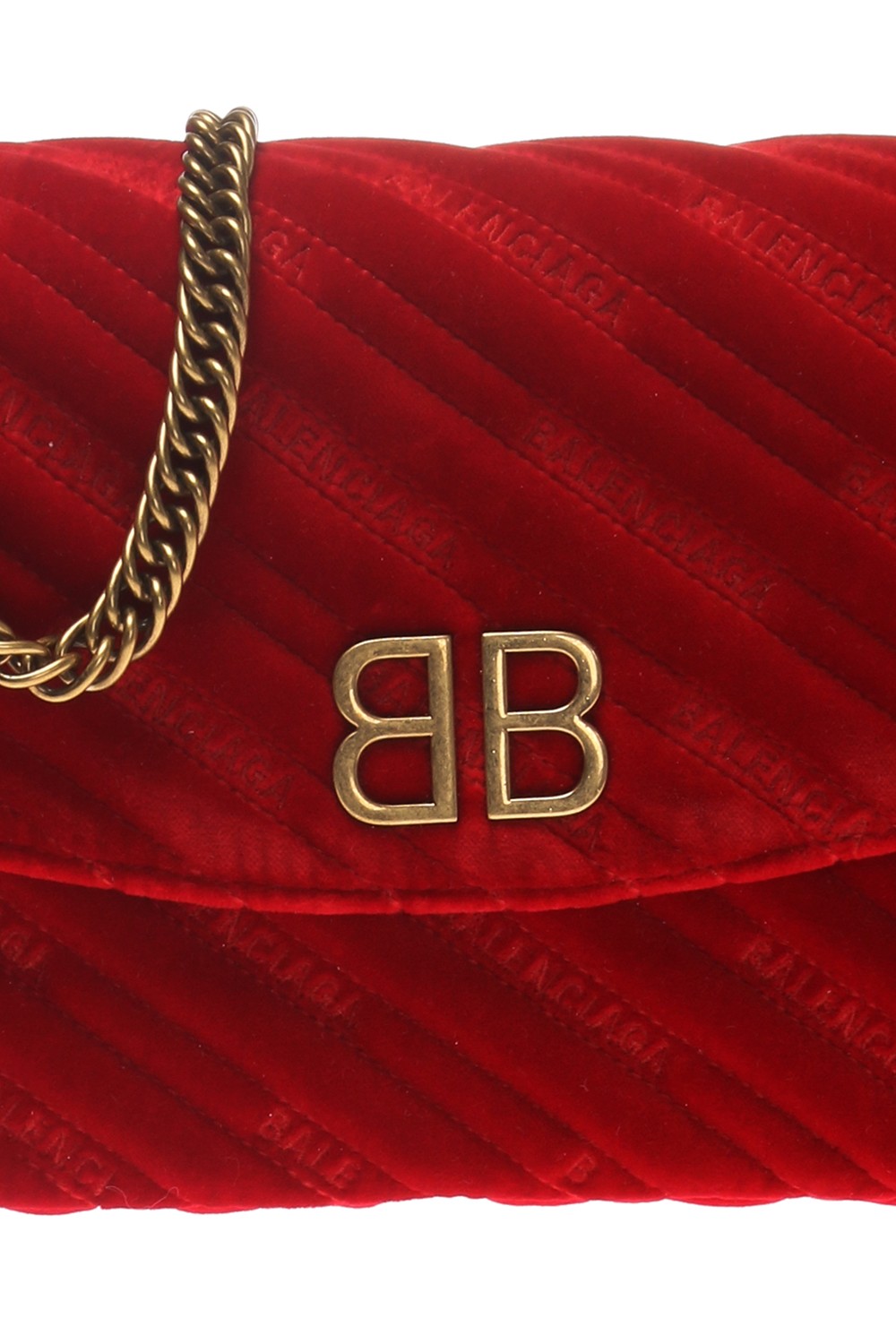 Balenciaga bb chain cheap velvet shoulder bag